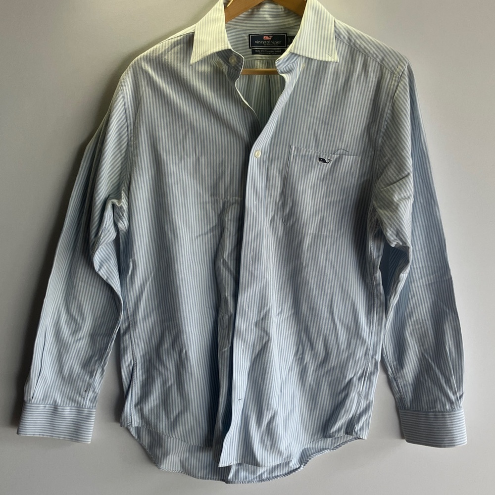 Vineyard Vines Light Blue Pinstripe Dress Shirt
